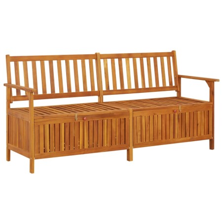 vidaXL Banco de almacenaje madera maciza de acacia 170 cm