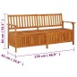 vidaXL Banco de almacenaje madera maciza de acacia 170 cm vidaXL Banco de almacenaje madera maciza de acacia 170 cm