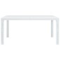 vidaXL Mesa de jardín plástico aspecto de ratán blanco 150x90x72 cm vidaXL Mesa de jardín plástico aspecto de ratán blanco 150x90x72 cm