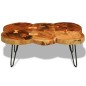 vidaXL Mesa de centro de 6 troncos madera maciza de sheesham 35 cm vidaXL Mesa de centro de 6 troncos madera maciza de sheesham 35 cm