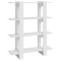 vidaXL Estantería/divisor de espacios blanco brillante 100x30x123,5 cm vidaXL Estantería/divisor de espacios blanco brillante 100x30x123,5 cm