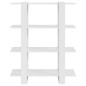vidaXL Estantería/divisor de espacios blanco brillante 100x30x123,5 cm vidaXL Estantería/divisor de espacios blanco brillante 100x30x123,5 cm