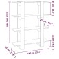vidaXL Estantería/divisor de espacios blanco brillante 100x30x123,5 cm vidaXL Estantería/divisor de espacios blanco brillante 100x30x123,5 cm