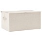 vidaXL Caja de almacenaje tela color crema 50x30x25 cm