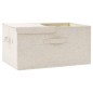 vidaXL Caja de almacenaje tela color crema 50x30x25 cm