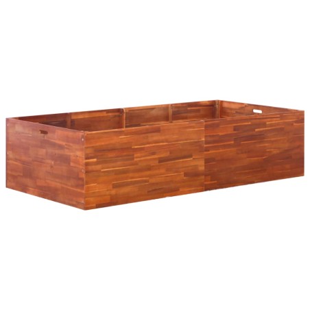vidaXL Arriate de madera de acacia 200x100x50 cm