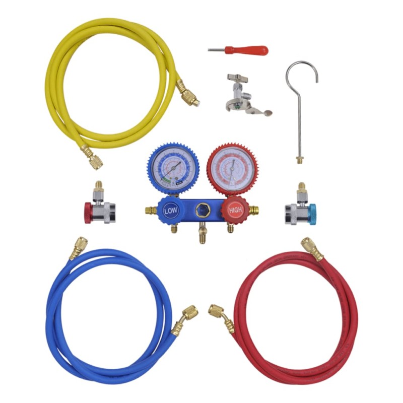 vidaXL Conjunto de herramientas de manómetro de 2 vías vidaXL Conjunto de herramientas de manómetro de 2 vías