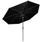 vidaXL Sombrilla de 3 niveles con poste de aluminio negra 3 m vidaXL Sombrilla de 3 niveles con poste de aluminio negra 3 m