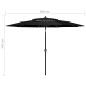 vidaXL Sombrilla de 3 niveles con poste de aluminio negra 3 m vidaXL Sombrilla de 3 niveles con poste de aluminio negra 3 m