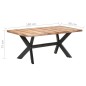 vidaXL Mesa de comedor de madera acacia acabado miel 180x90x75 cm vidaXL Mesa de comedor de madera acacia acabado miel 180x90x75 cm