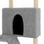 vidaXL Rascador para gatos con postes de sisal gris claro 143 cm vidaXL Rascador para gatos con postes de sisal gris claro 143 cm