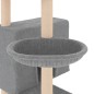 vidaXL Rascador para gatos con postes de sisal gris claro 143 cm vidaXL Rascador para gatos con postes de sisal gris claro 143 cm