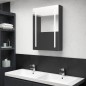 vidaXL Armario de baño con espejo LED negro brillante 50x13x70 cm vidaXL Armario de baño con espejo LED negro brillante 50x13x70 cm