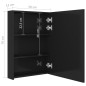 vidaXL Armario de baño con espejo LED negro brillante 50x13x70 cm vidaXL Armario de baño con espejo LED negro brillante 50x13x70 cm