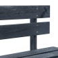 vidaXL Banco de palés para jardín madera negro vidaXL Banco de palés para jardín madera negro
