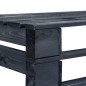 vidaXL Banco de palés para jardín madera negro vidaXL Banco de palés para jardín madera negro