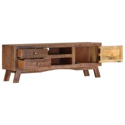 vidaXL Mueble para TV de madera maciza de mango rugosa 110x30x40 cm