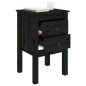 vidaXL Mesitas de noche 2 uds madera maciza de pino negro 40x35x61,5cm vidaXL Mesitas de noche 2 uds madera maciza de pino negro 40x35x61,5cm