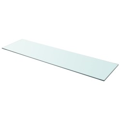vidaXL Panel de estante vidrio claro 110x30 cm
