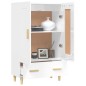 vidaXL Aparador de madera contrachapada blanco brillante 70x31x115cm vidaXL Aparador de madera contrachapada blanco brillante 70x31x115cm