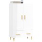 vidaXL Aparador de madera contrachapada blanco brillante 70x31x115cm vidaXL Aparador de madera contrachapada blanco brillante 70x31x115cm