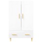 vidaXL Aparador de madera contrachapada blanco brillante 70x31x115cm vidaXL Aparador de madera contrachapada blanco brillante 70x31x115cm