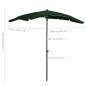 vidaXL Sombrilla de jardín con palo verde 200x130 cm vidaXL Sombrilla de jardín con palo verde 200x130 cm