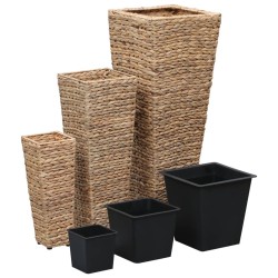 vidaXL Conjunto de arriates 3 piezas jacinto de agua marrón