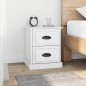 vidaXL Mesitas de noche 2 uds madera blanco brillante 39x39x47,5 cm vidaXL Mesitas de noche 2 uds madera blanco brillante 39x39x47,5 cm