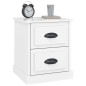 vidaXL Mesitas de noche 2 uds madera blanco brillante 39x39x47,5 cm vidaXL Mesitas de noche 2 uds madera blanco brillante 39x39x47,5 cm
