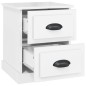 vidaXL Mesitas de noche 2 uds madera blanco brillante 39x39x47,5 cm vidaXL Mesitas de noche 2 uds madera blanco brillante 39x39x47,5 cm
