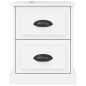 vidaXL Mesitas de noche 2 uds madera blanco brillante 39x39x47,5 cm vidaXL Mesitas de noche 2 uds madera blanco brillante 39x39x47,5 cm