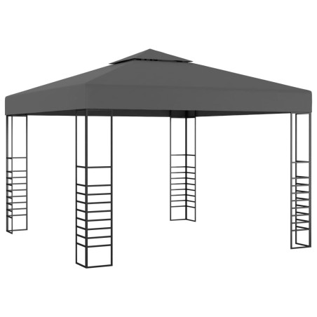 vidaXL Carpa cenador de jardín gris antracita 3x3 m