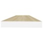vidaXL Estante flotante de pared MDF roble y blanco 80x23,5x3,8 cm vidaXL Estante flotante de pared MDF roble y blanco 80x23,5x3,8 cm