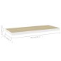 vidaXL Estante flotante de pared MDF roble y blanco 80x23,5x3,8 cm vidaXL Estante flotante de pared MDF roble y blanco 80x23,5x3,8 cm