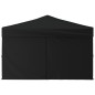 vidaXL Carpa para fiestas plegable con paredes laterales negro 3x3 m