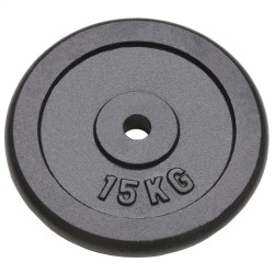 vidaXL Discos de pesas de hierro fundido 2 uds 2x15 kg