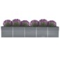 vidaXL Arriate de acero galvanizado gris 400x80x45 cm vidaXL Arriate de acero galvanizado gris 400x80x45 cm