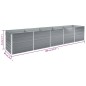 vidaXL Arriate de acero galvanizado gris 400x80x45 cm vidaXL Arriate de acero galvanizado gris 400x80x45 cm