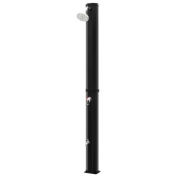 vidaXL Ducha solar exterior con rociador y grifo negro 35 L