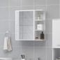 vidaXL Armario espejo baño contrachapada blanco brillo 62,5x20,5x64 cm vidaXL Armario espejo baño contrachapada blanco brillo 62,5x20,5x64 cm
