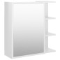 vidaXL Armario espejo baño contrachapada blanco brillo 62,5x20,5x64 cm vidaXL Armario espejo baño contrachapada blanco brillo 62,5x20,5x64 cm