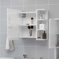 vidaXL Armario espejo baño contrachapada blanco brillo 62,5x20,5x64 cm vidaXL Armario espejo baño contrachapada blanco brillo 62,5x20,5x64 cm