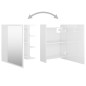 vidaXL Armario espejo baño contrachapada blanco brillo 62,5x20,5x64 cm vidaXL Armario espejo baño contrachapada blanco brillo 62,5x20,5x64 cm