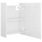 vidaXL Armario espejo baño contrachapada blanco brillo 62,5x20,5x64 cm vidaXL Armario espejo baño contrachapada blanco brillo 62,5x20,5x64 cm
