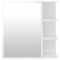 vidaXL Armario espejo baño contrachapada blanco brillo 62,5x20,5x64 cm vidaXL Armario espejo baño contrachapada blanco brillo 62,5x20,5x64 cm