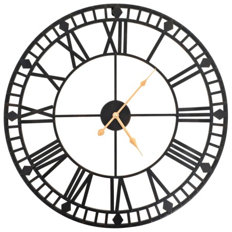 vidaXL Reloj de pared vintage movimiento cuarzo metal 60 cm XXL
