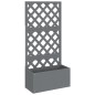 vidaXL Jardinera con enrejado gris WPC 65x33x135 cm vidaXL Jardinera con enrejado gris WPC 65x33x135 cm