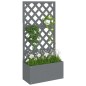 vidaXL Jardinera con enrejado gris WPC 65x33x135 cm vidaXL Jardinera con enrejado gris WPC 65x33x135 cm