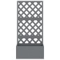 vidaXL Jardinera con enrejado gris WPC 65x33x135 cm vidaXL Jardinera con enrejado gris WPC 65x33x135 cm